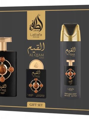 542f8449ae1a02a5092ab8ed2b16b672.jpg Al Qiam Gold zestaw Lattafa EDP 100 ml 20 ml i dezodorant 200 ml